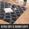 Indoor Rectangle Geometric Contemporary Area Rugs For Living Room Bedroom Plush Carpet; 5'x8'