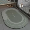 Absorbent Bathroom Rug Quick Drying Bath Shower Rug Non Slip Diatom Mud Floor Mat