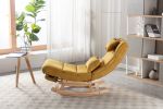 COOLMORE living room Comfortable rocking chair with Footrest/Headrest living room chair Beige