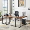 U-shaped Computer Desk;  Industrial Corner Writing Desk with CPU Stand;  Gaming Table Workstation Desk for Home Office