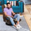 360-Degree Swivel Gaming Floor Chair with Foldable Adjustable Backrest