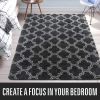 Indoor Rectangle Geometric Contemporary Area Rugs For Living Room Bedroom Plush Carpet; 5'x8'