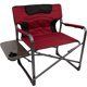 XXL Folding Padded Director Chair with Side Table; Red