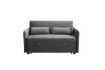 MEGA Pull Out Sofa Bed; Modern Adjustable Pull Out Bed Lounge Chair with 2 Side Pockets; 2 Pillows for Home Office