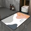 Super Absorbent Napa Skin Bathroom Carpet Geometric Entrance Doormat Quick Drying Shower Rugs