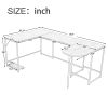 U-shaped Computer Desk;  Industrial Corner Writing Desk with CPU Stand;  Gaming Table Workstation Desk for Home Office